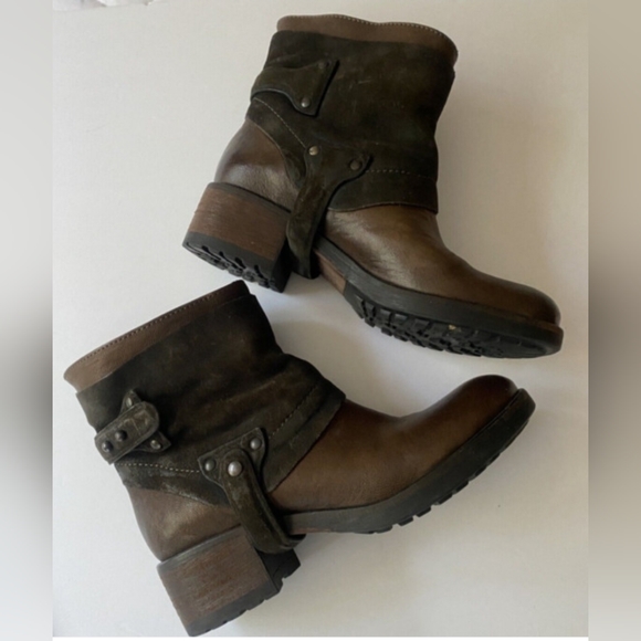 Couture Vera Wang Brown LeatherBoots / Booties, Made in Italy, Size 7.5 - Picture 2 of 11